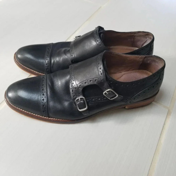Johnston & Murphy Conard Double  Monk Strap Black Oxford Dress Shoes 10.5 - Picture 11 of 16